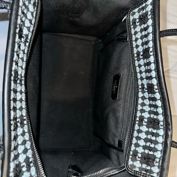 Kate Spade Black, Blue and White Checkered Tote Bag - Picture 8 of 14
